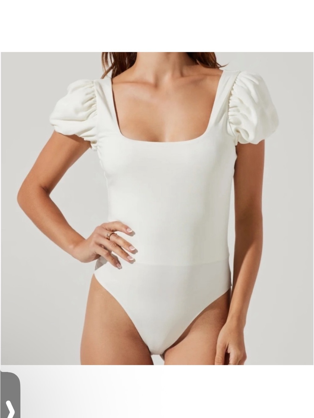 Show Me Your Mumu Baker Women's Bodysuit w/ Puff Sleeves Sz. S - Picture 7 of 9